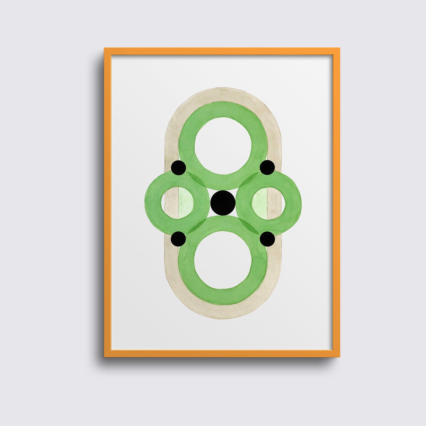 Isolated Silence in Green Sapphire