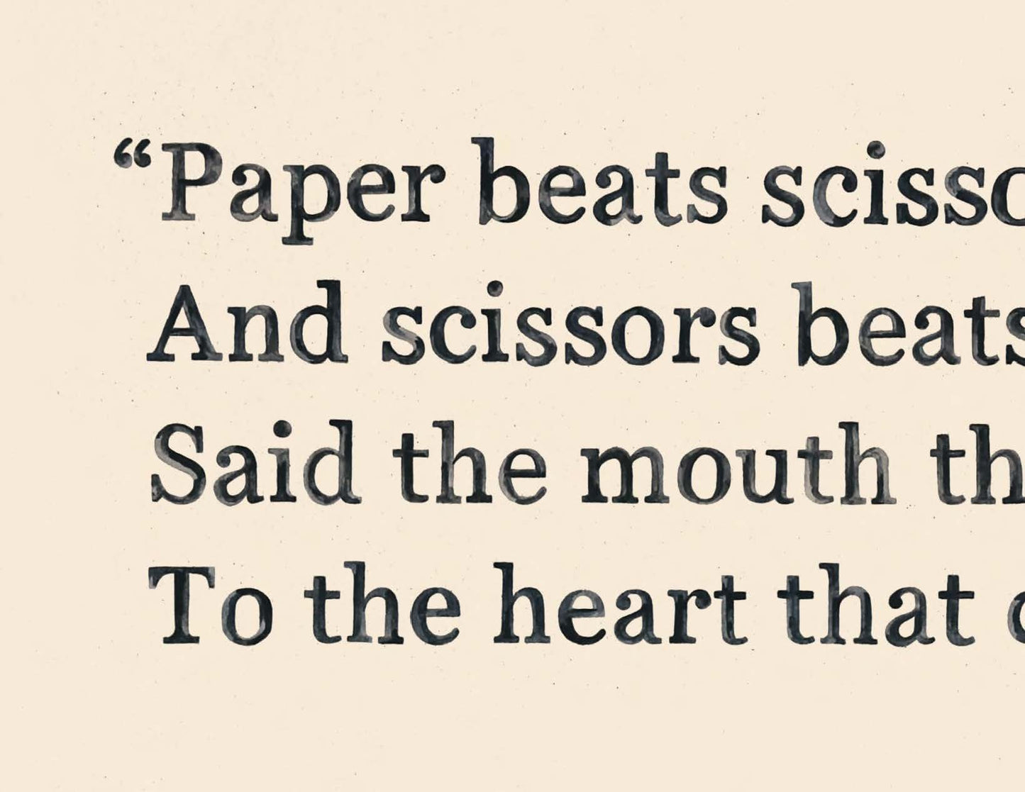 Paper Beats Scissors (Past)